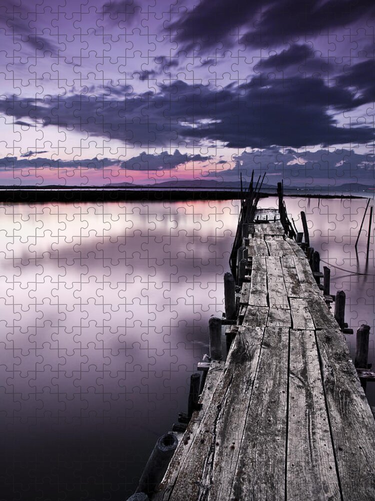 Pier Jigsaw Puzzle featuring the photograph At the end by Jorge Maia