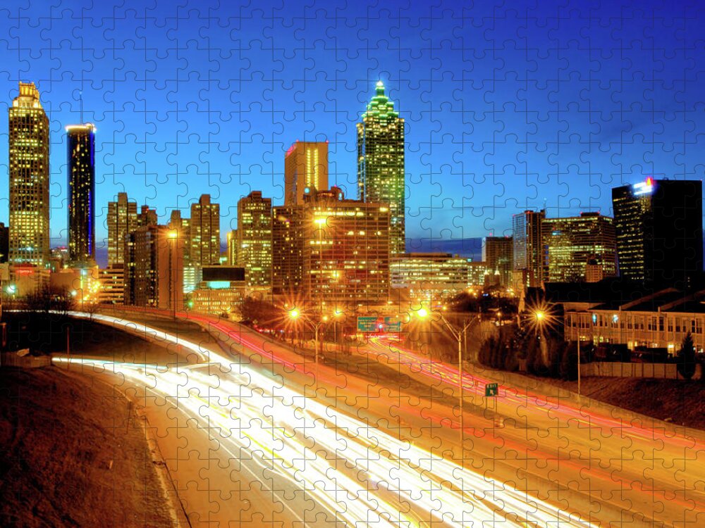 Atlanta Jigsaw Puzzle featuring the photograph Atlanta Cityscape by Doxadigital