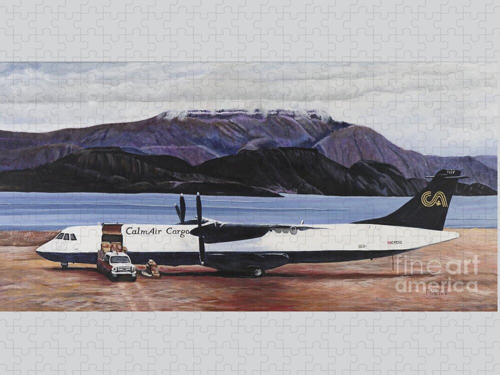 722f Jigsaw Puzzle featuring the painting ATR 72 - Arctic Bay by Marilyn McNish