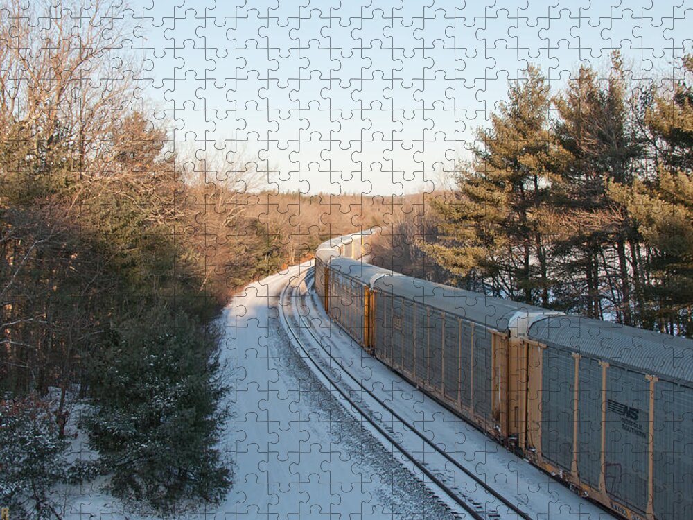 Massachusetts Jigsaw Puzzle featuring the photograph Auto-Racks Spencer Massachusetts by John Black