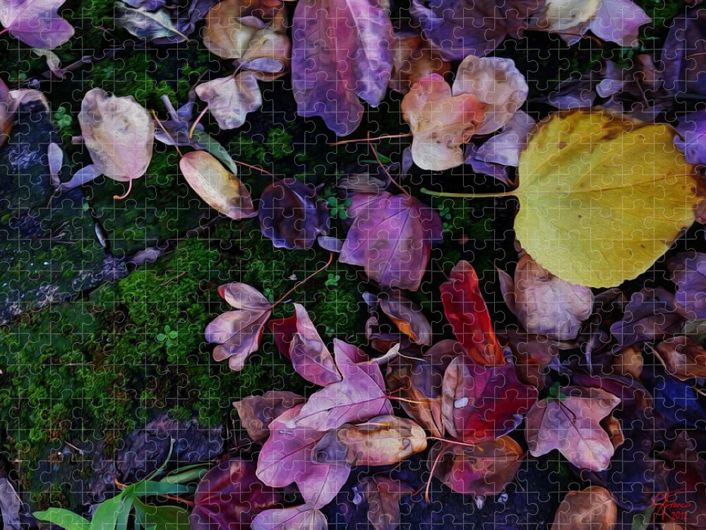 Vincent Franco Jigsaw Puzzle featuring the digital art Autumn Carpet by Vincent Franco