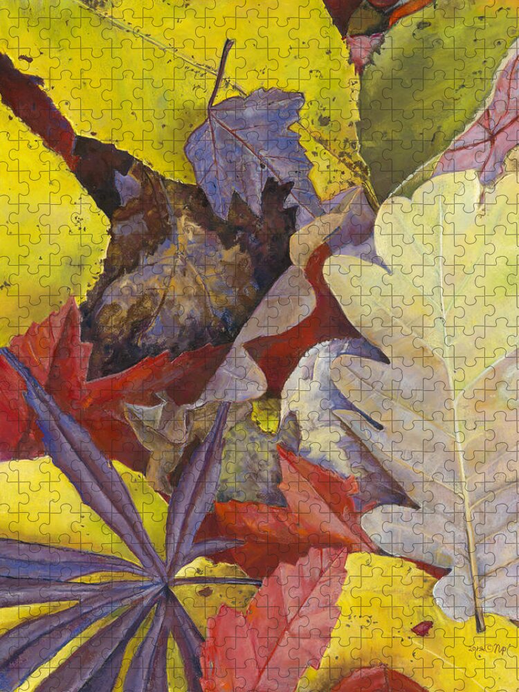 Birdseye Art Studio Jigsaw Puzzle featuring the painting Autumn Leaves by Nick Payne