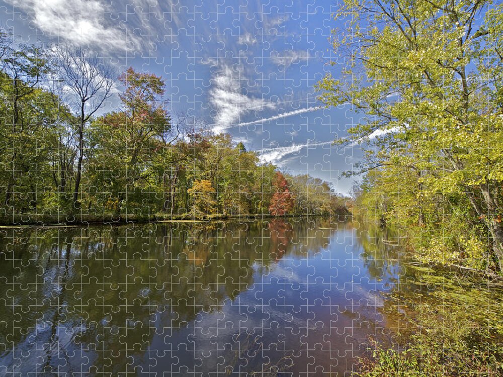 Autumn Jigsaw Puzzle featuring the photograph Autumn on the Delaware by David Letts