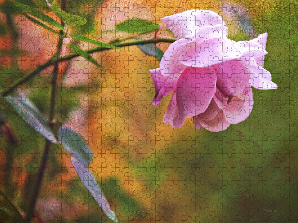 Rose Jigsaw Puzzle featuring the photograph Autumn Rose by Theresa Tahara