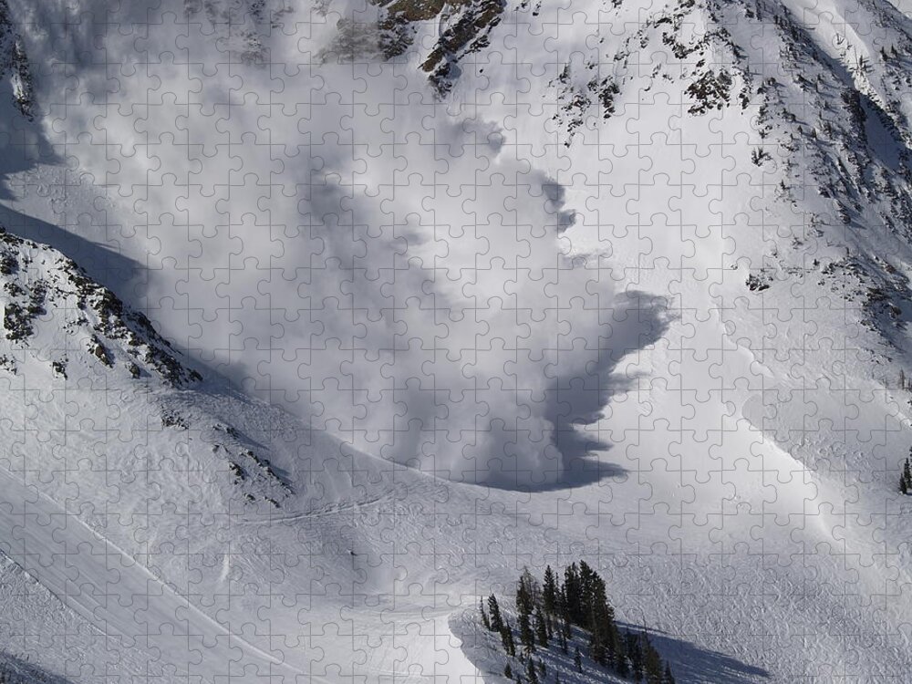 Snow Jigsaw Puzzle featuring the photograph Avalanche IV by Bill Gallagher