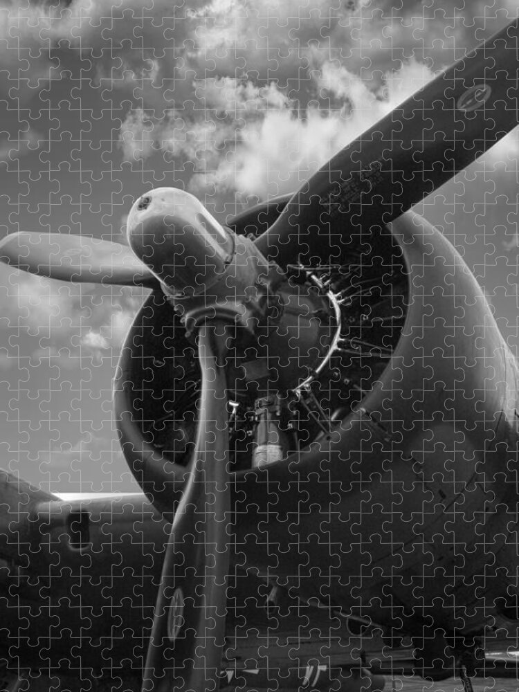 Photos Photographs Jigsaw Puzzle featuring the photograph B-17 Engine by Rod Seel