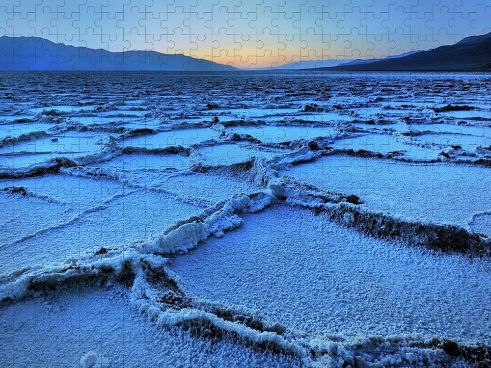 Tranquility Jigsaw Puzzle featuring the photograph Badwater Dusk, Death Valley, California by Joao Figueiredo