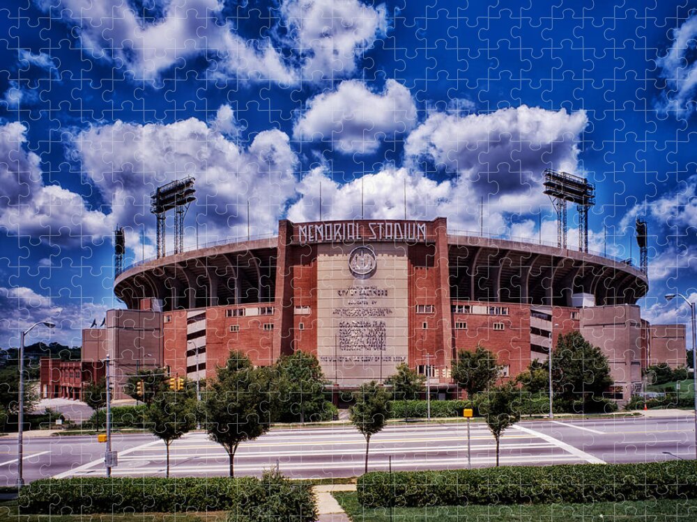 Baltimore Jigsaw Puzzle featuring the photograph Baltimore Memorial Stadium 1960s by Mountain Dreams