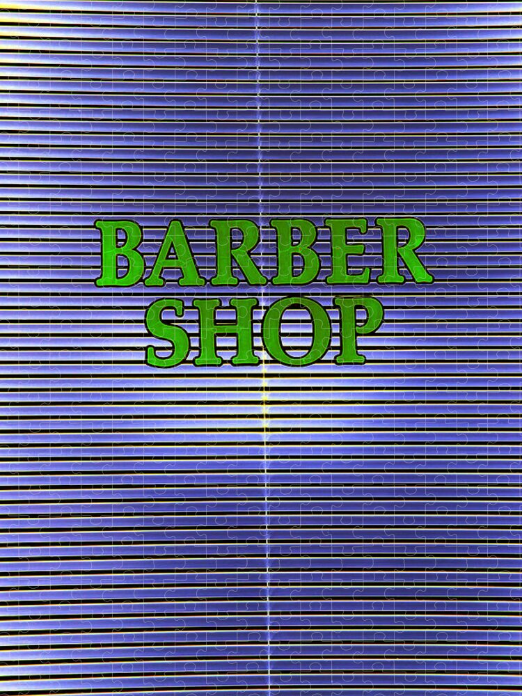 Barber Shop Jigsaw Puzzle featuring the photograph Barber Shop by Karol Livote