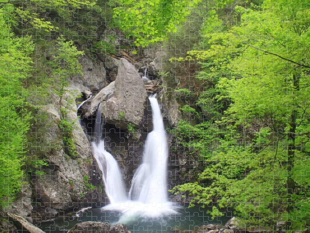 Waterfall Jigsaw Puzzle featuring the photograph Bash Bish Falls in Spring by John Burk