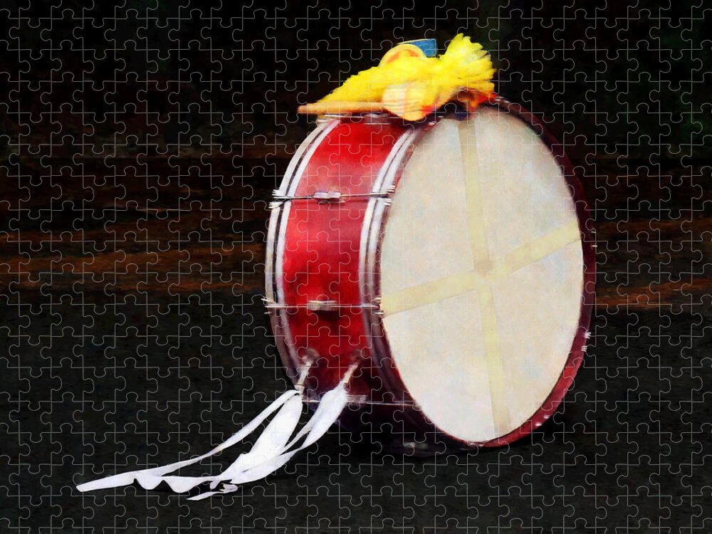Drum Jigsaw Puzzle featuring the photograph Bass Drum at Parade by Susan Savad