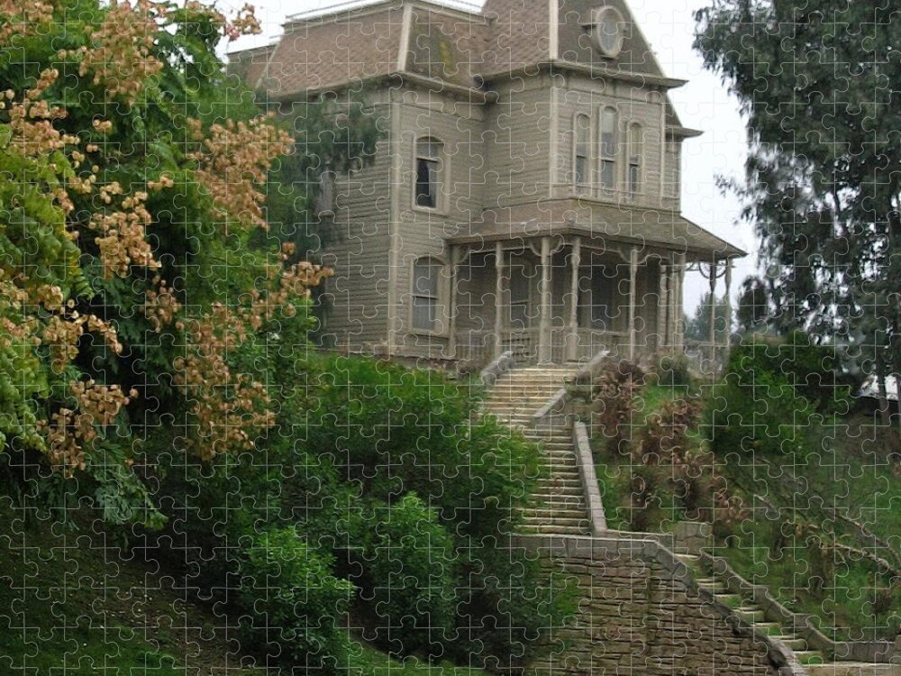 Bates Jigsaw Puzzle featuring the photograph House of Norman Bates by Vivian Martin