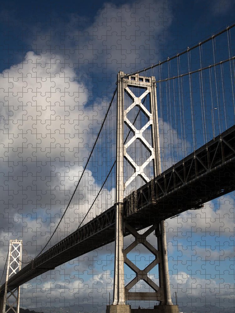 Bay Jigsaw Puzzle featuring the photograph Bay Bridge after the Storm by John Daly