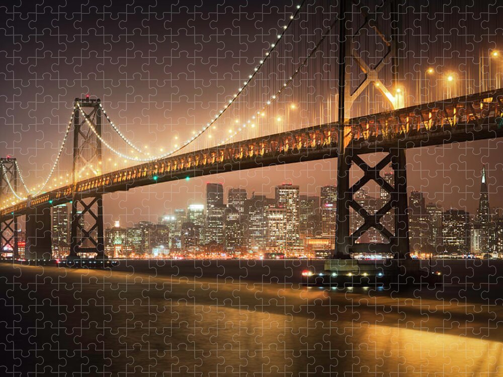 San Francisco Jigsaw Puzzle featuring the photograph Bay Bridge In San Francisco by Jimmy Mcintyre