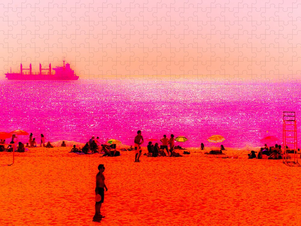 Beach Jigsaw Puzzle featuring the photograph Beach Acid 2 by Kent Nancollas
