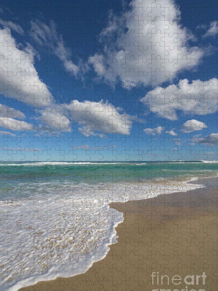 00463488 Jigsaw Puzzle featuring the photograph Beach And Cumulus Clouds Western by Yva Momatiuk and John Eastcott