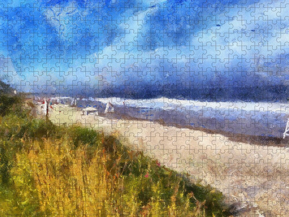 Beach Jigsaw Puzzle featuring the photograph Beach Day by David Pratt