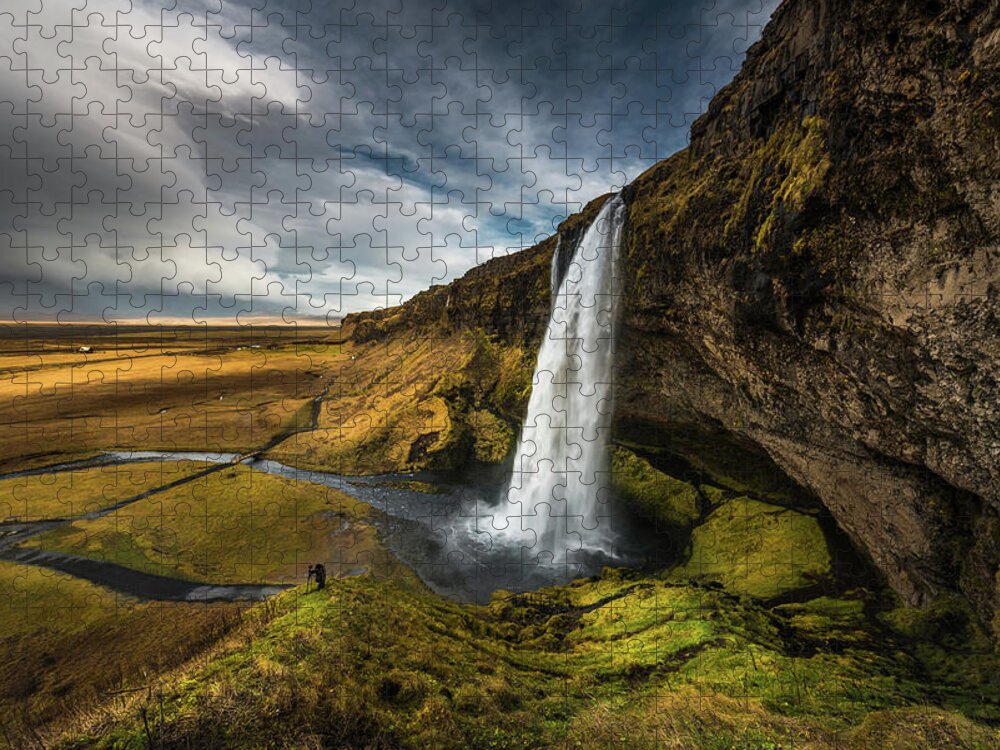 Grass Jigsaw Puzzle featuring the photograph Beautiful Landscape View Of by Coolbiere Photograph
