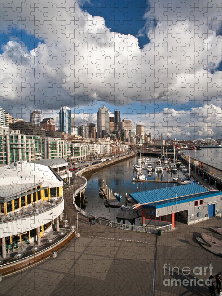 Seattle Jigsaw Puzzle featuring the photograph Beautiful Seattle Sky by Mike Reid