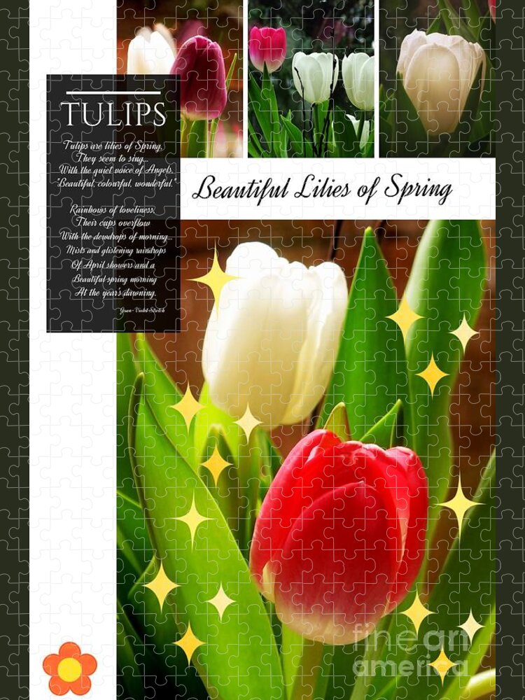 Tulips Jigsaw Puzzle featuring the photograph Beautiful Tulip Series 1 by Joan-Violet Stretch