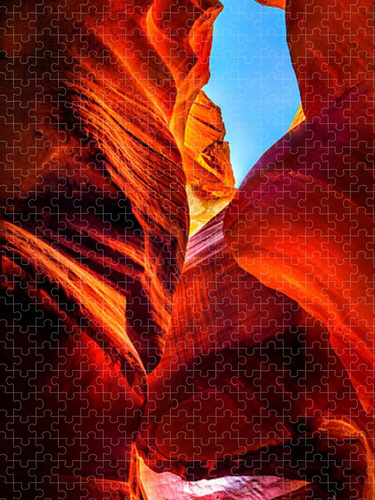 Antelope Canyon Jigsaw Puzzle featuring the photograph Beauty Within by Az Jackson