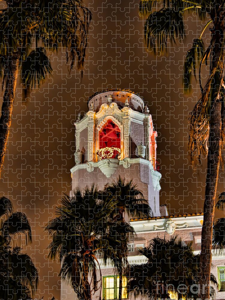 Christmas Jigsaw Puzzle featuring the photograph Bell Tower at Christmas by Sue Karski