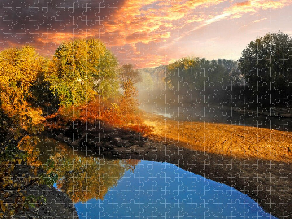 Cataract Falls Jigsaw Puzzle featuring the photograph Below the falls Cataract by Randall Branham