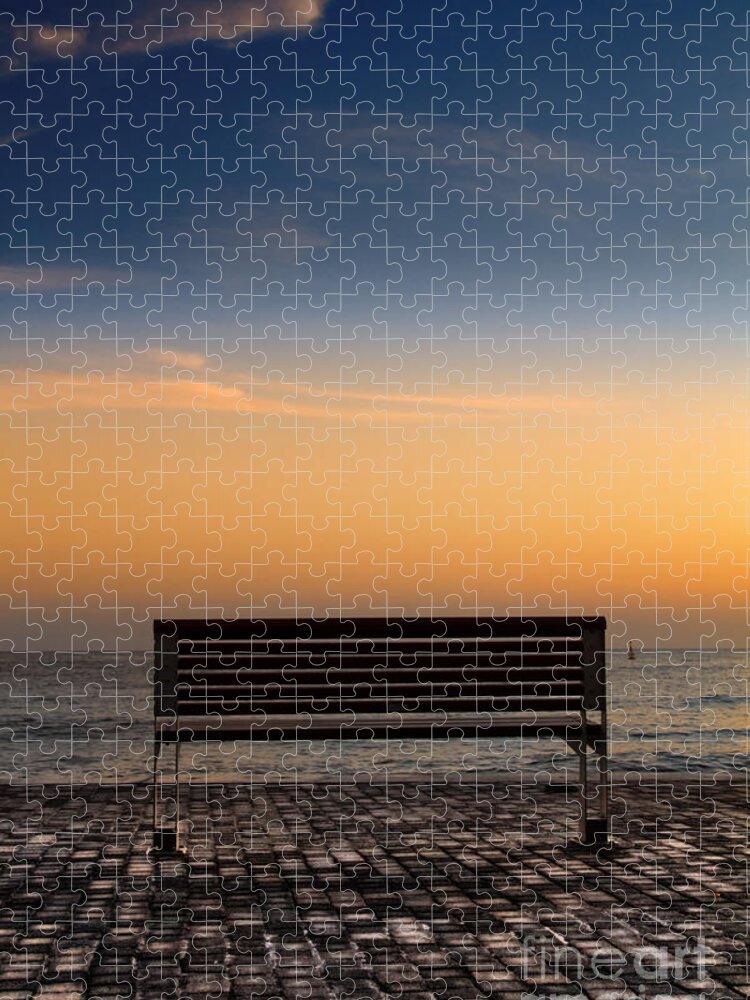 Bench Jigsaw Puzzle featuring the photograph Bench by Stelios Kleanthous