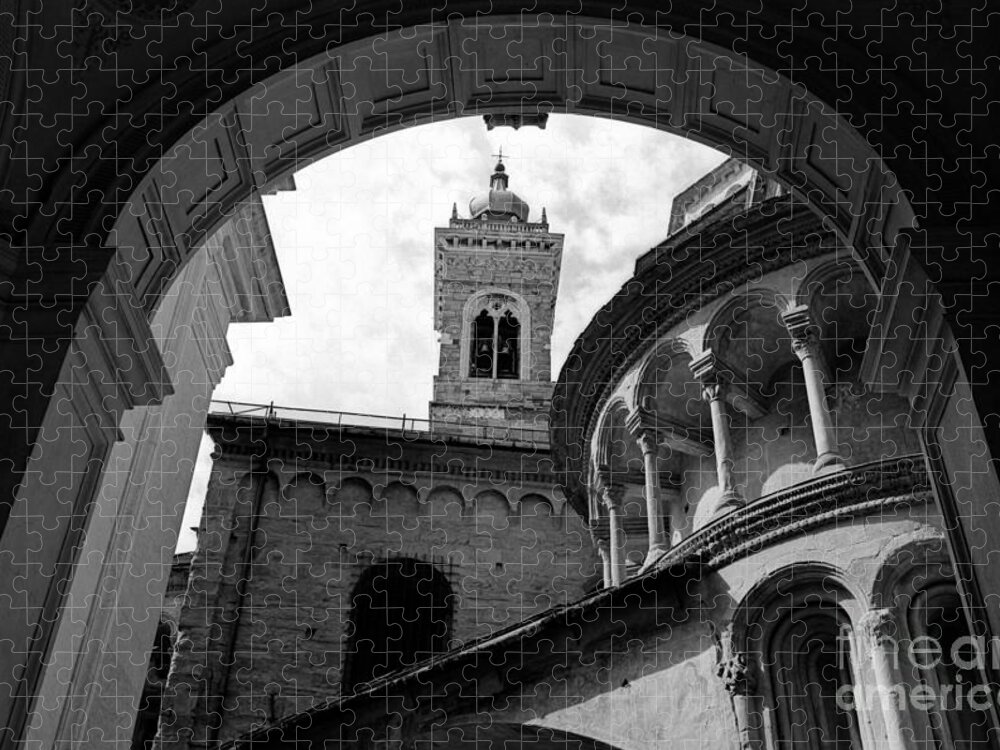 Bergamo Jigsaw Puzzle featuring the photograph Bergamo's Basilica by Riccardo Mottola