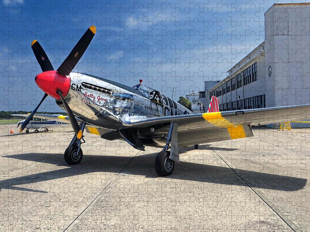 P-51 Mustang Jigsaw Puzzle featuring the photograph Betty Jane - P-51 Mustang by Kristia Adams