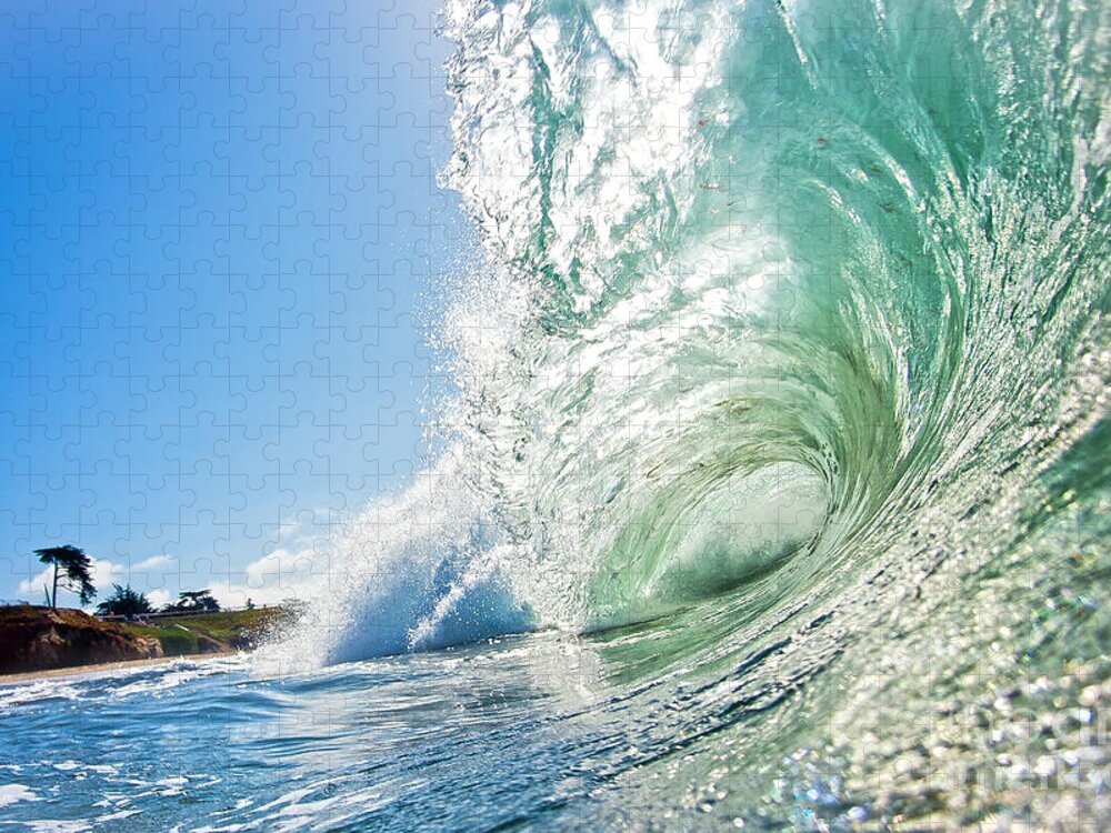 Wave Jigsaw Puzzle featuring the photograph Big Wave on the Shore by Paul Topp