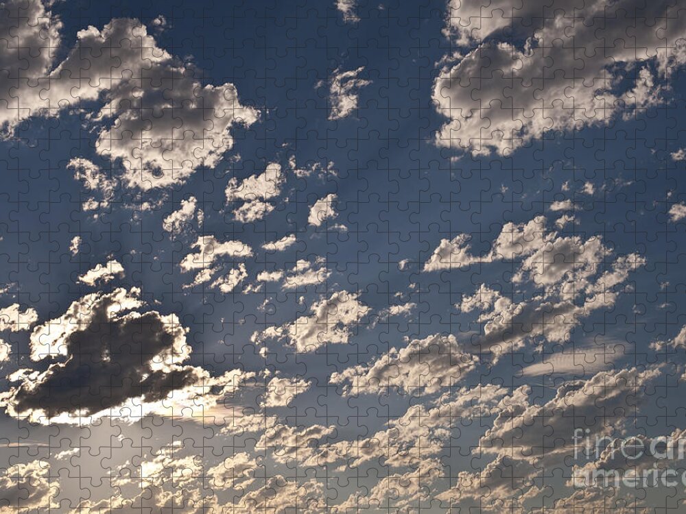 Atmosphere Jigsaw Puzzle featuring the photograph Billowing Altocumulus Clouds by Jim Corwin