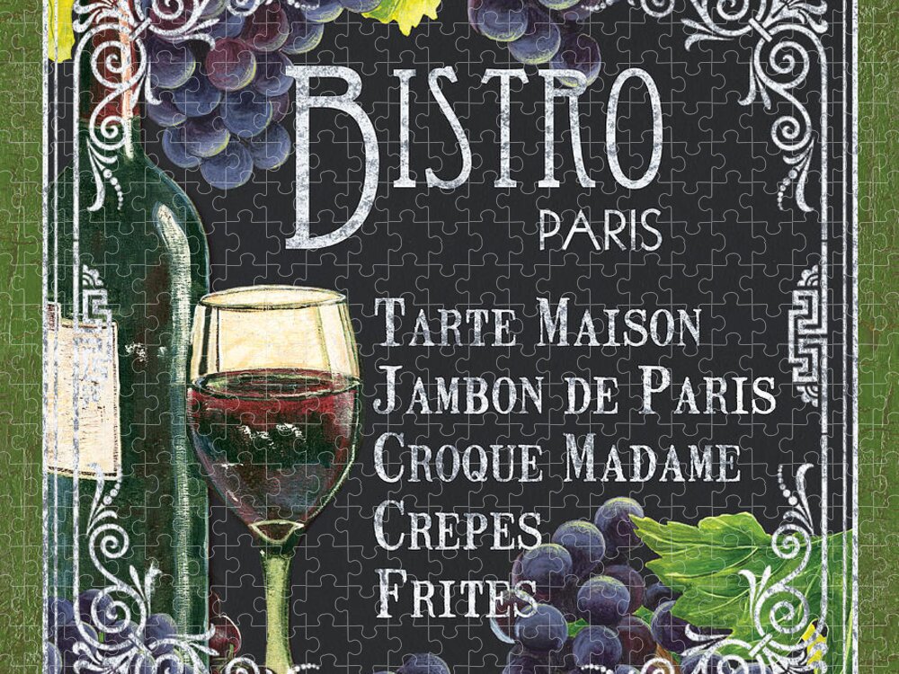 Bistro Jigsaw Puzzle featuring the painting Bistro Paris by Debbie DeWitt