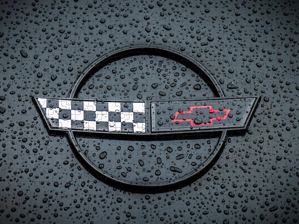 Chevrolet Jigsaw Puzzle featuring the digital art Black Flag by Douglas Pittman