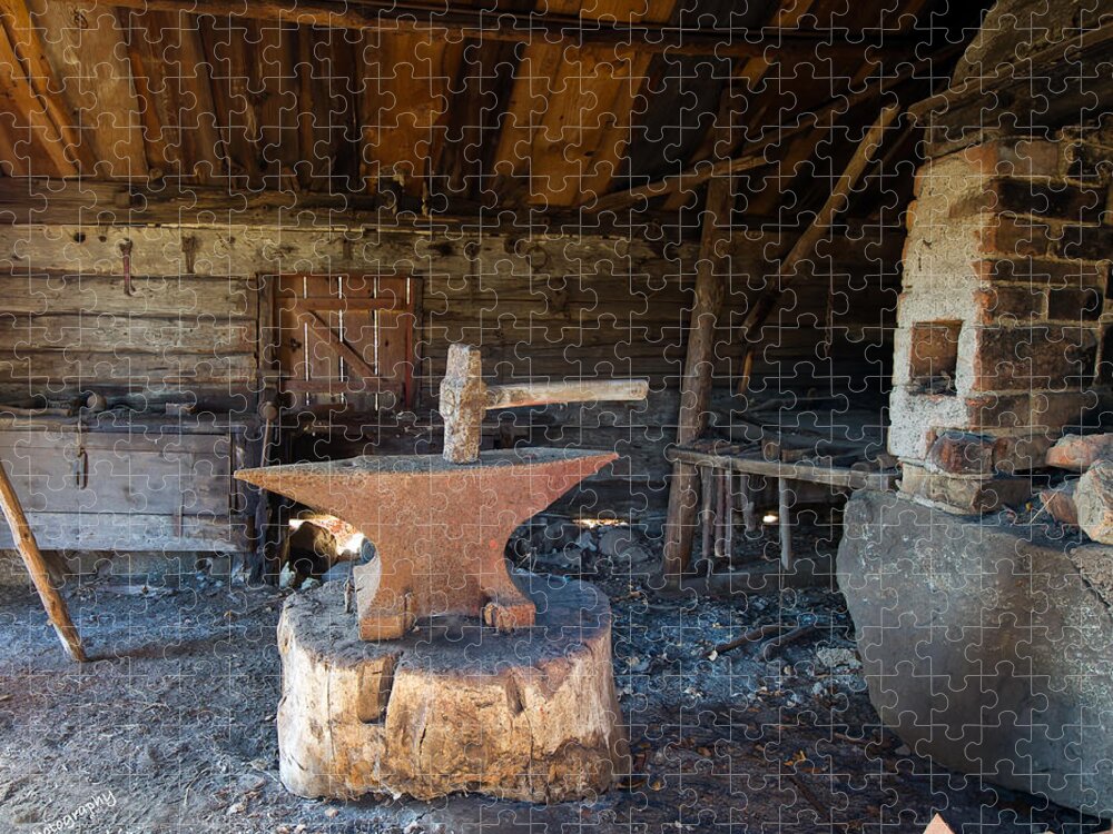 Blacksmiths Tools Jigsaw Puzzle featuring the photograph Blacksmiths tools by Torbjorn Swenelius
