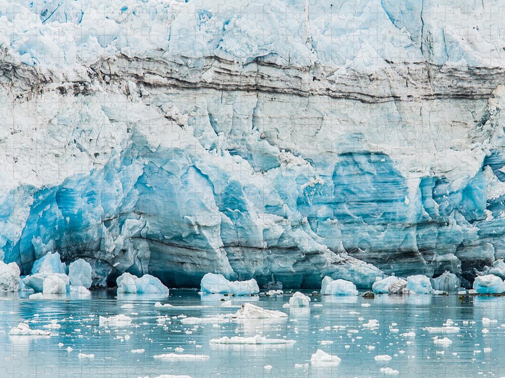 Alaska Jigsaw Puzzle featuring the photograph Blue Ice by Melinda Ledsome