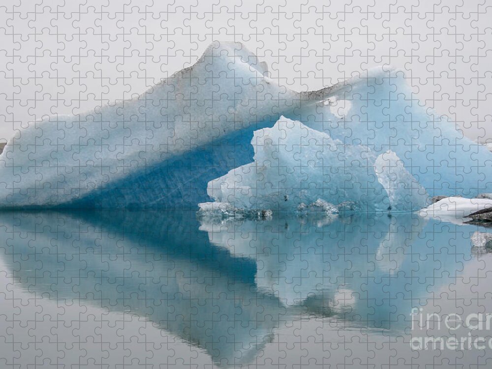 Ice Jigsaw Puzzle featuring the photograph Blue icebergs by Patricia Hofmeester