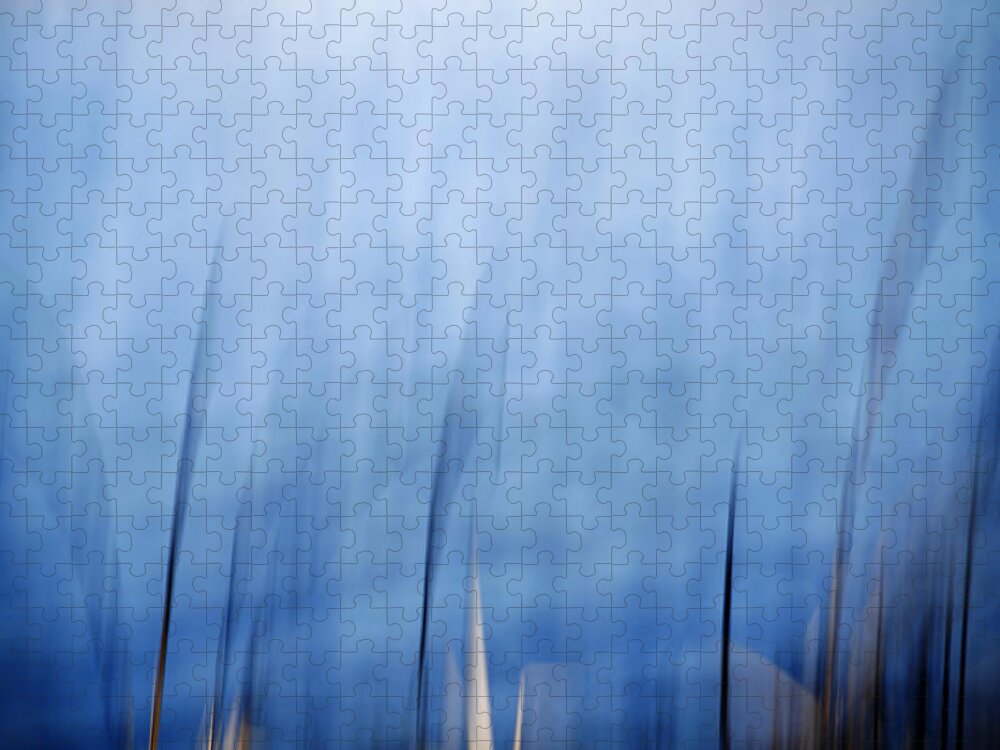 Blue Jigsaw Puzzle featuring the photograph Blue Reed by Marilyn Hunt