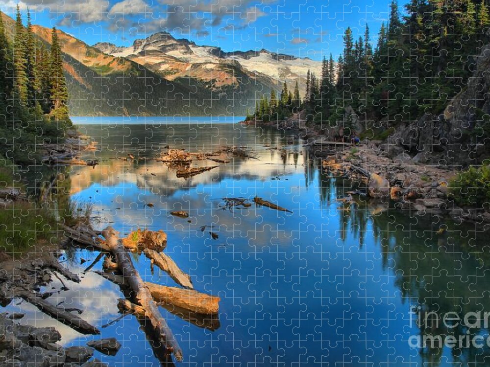 Garibaldi Lake Jigsaw Puzzle featuring the photograph Blue Reflections At Garibaldi by Adam Jewell