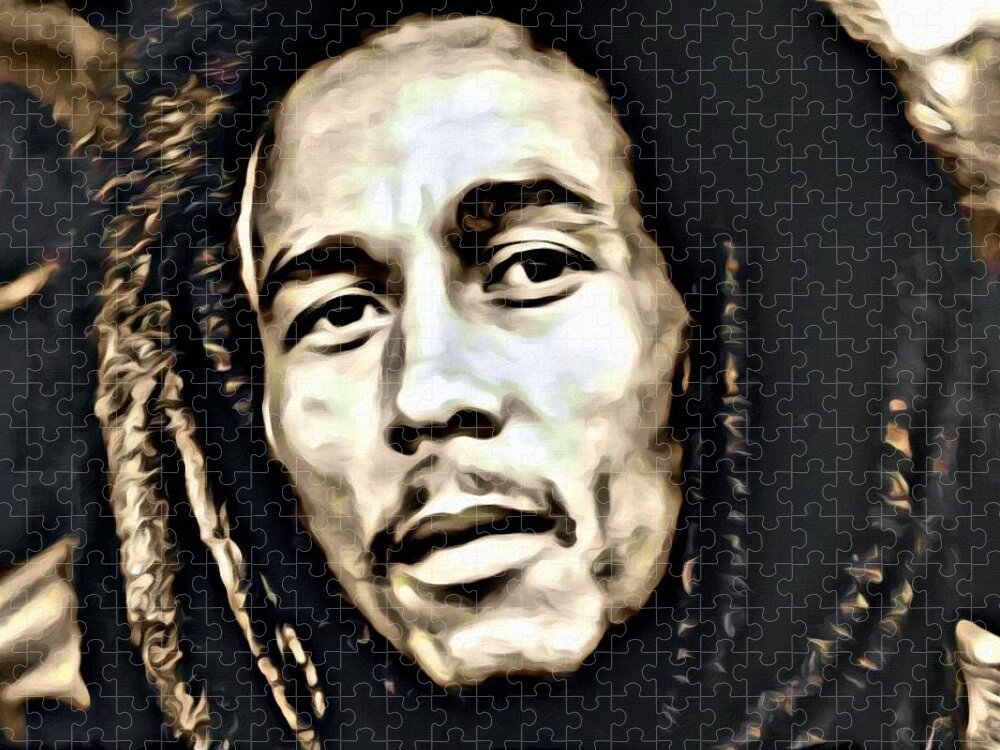 Bob Marley Portrait Jigsaw Puzzle by Florian Rodarte - Pixels