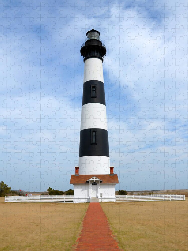 Bodie Lighthouse Jigsaw Puzzle featuring the photograph Bodie Lighthouse by Liz Mackney