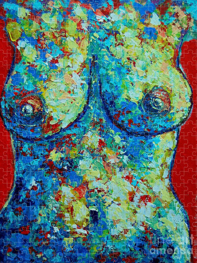 Nude Jigsaw Puzzle featuring the painting Bodyscape by Ana Maria Edulescu