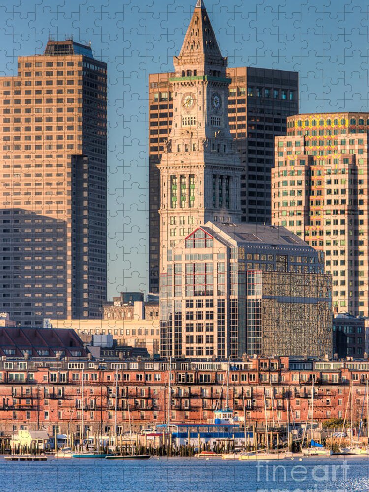 Clarence Holmes Jigsaw Puzzle featuring the photograph Boston Harbor and Skyline III by Clarence Holmes