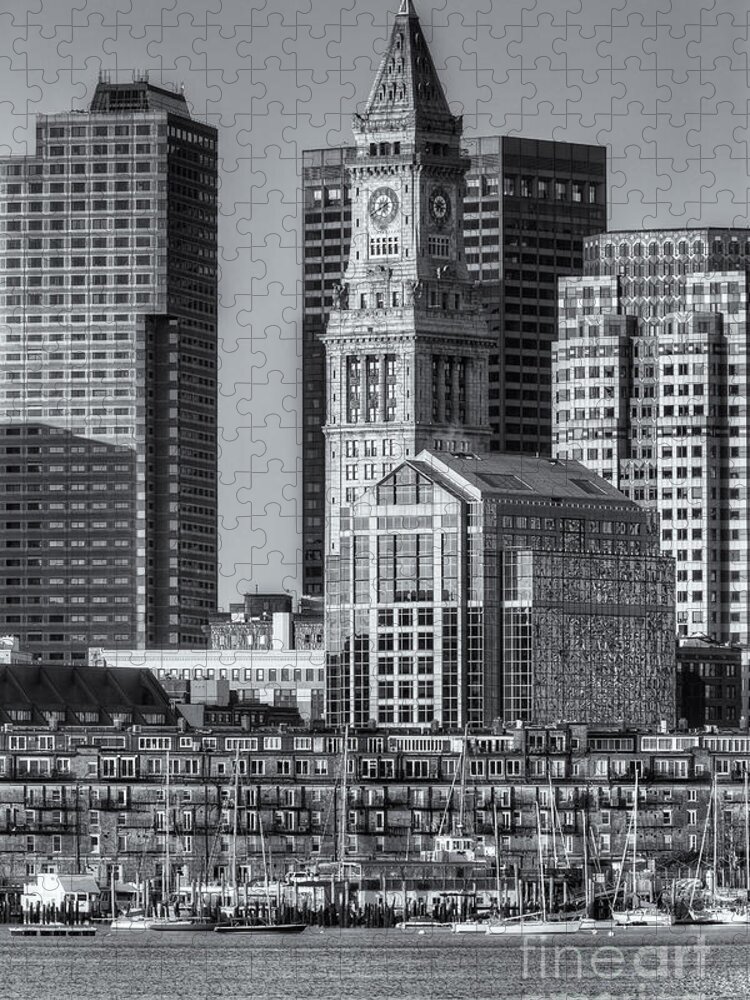 Clarence Holmes Jigsaw Puzzle featuring the photograph Boston Harbor and Skyline IV by Clarence Holmes