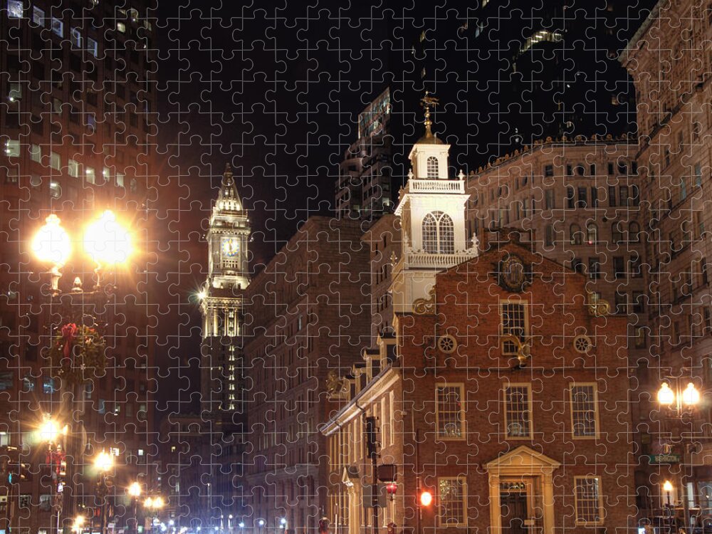 Old State House Jigsaw Puzzle featuring the photograph Boston History by Joann Vitali
