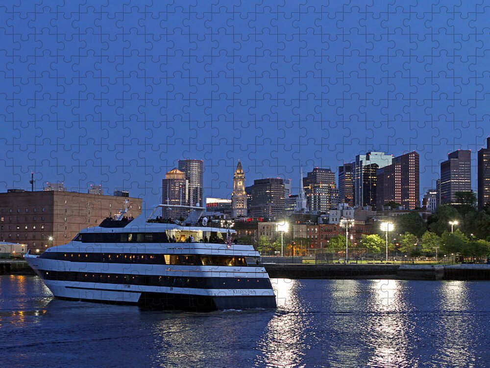 Boston Odyssey Jigsaw Puzzle featuring the photograph Boston Odyssey Cruise Ship by Juergen Roth