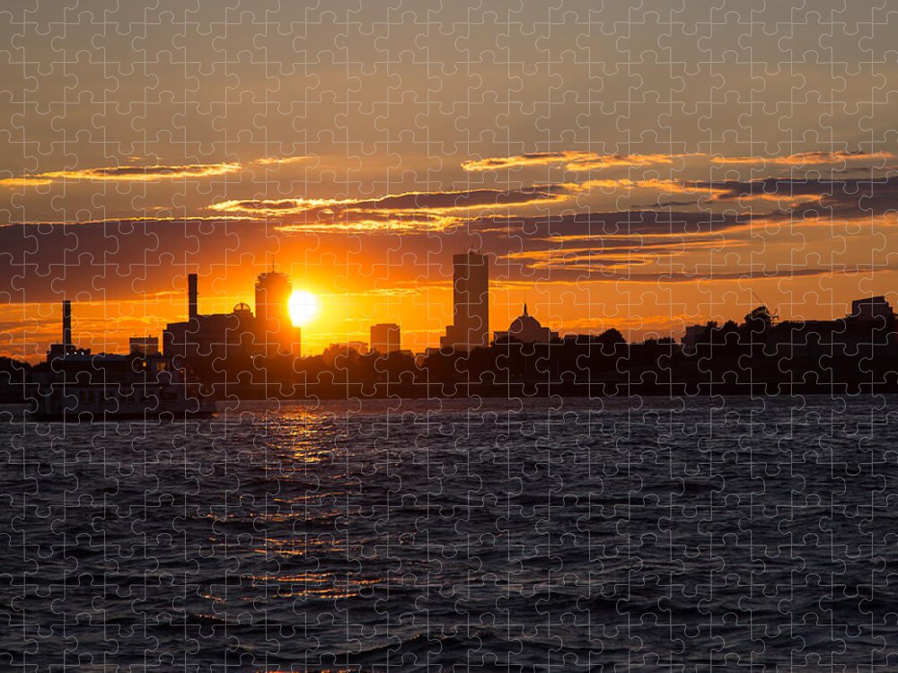 Skyline Jigsaw Puzzle featuring the photograph Boston Skyline by Allan Morrison
