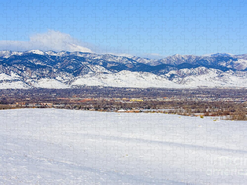 Boulder Jigsaw Puzzle featuring the photograph Boulder Colorado by Steven Krull