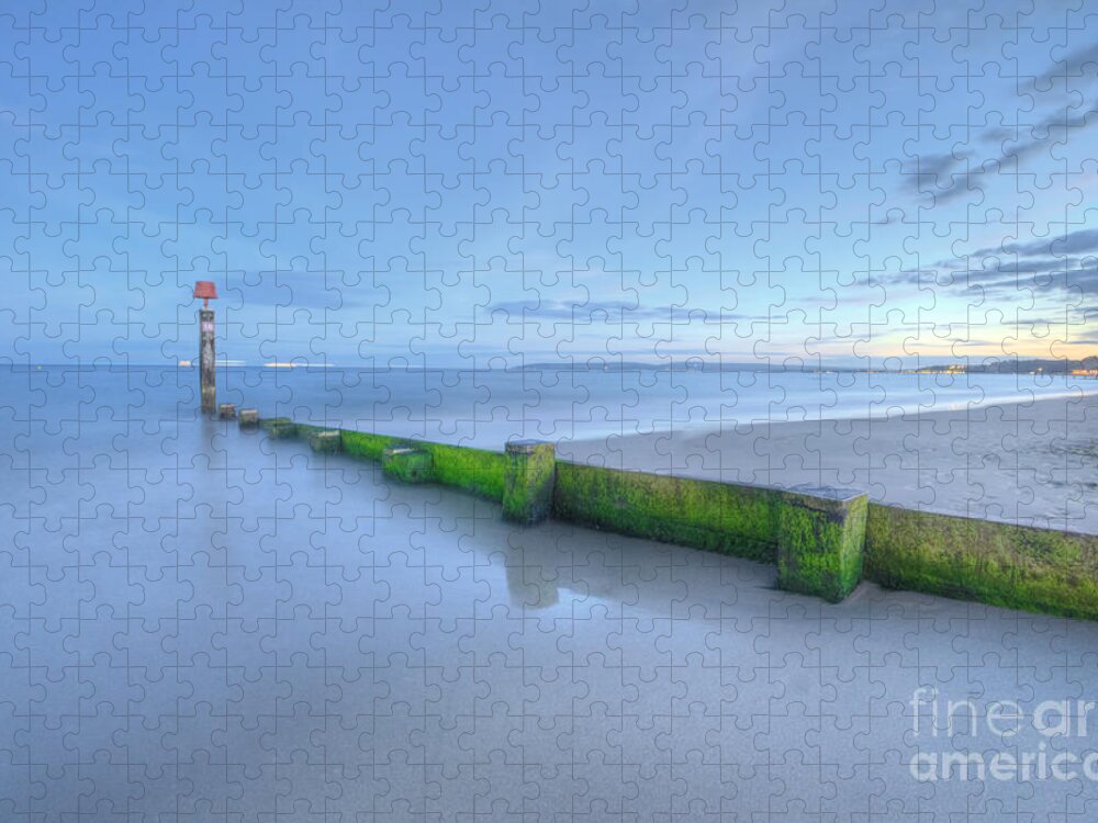 Yhun Suarez Jigsaw Puzzle featuring the photograph Bournemouth Beach Sunset by Yhun Suarez