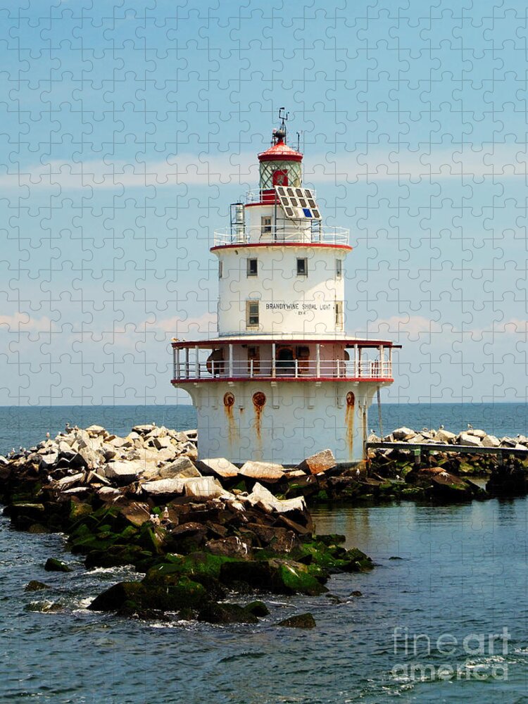 Brandywine Jigsaw Puzzle featuring the photograph Brandywine Shoal Lighthouse by Nick Zelinsky Jr